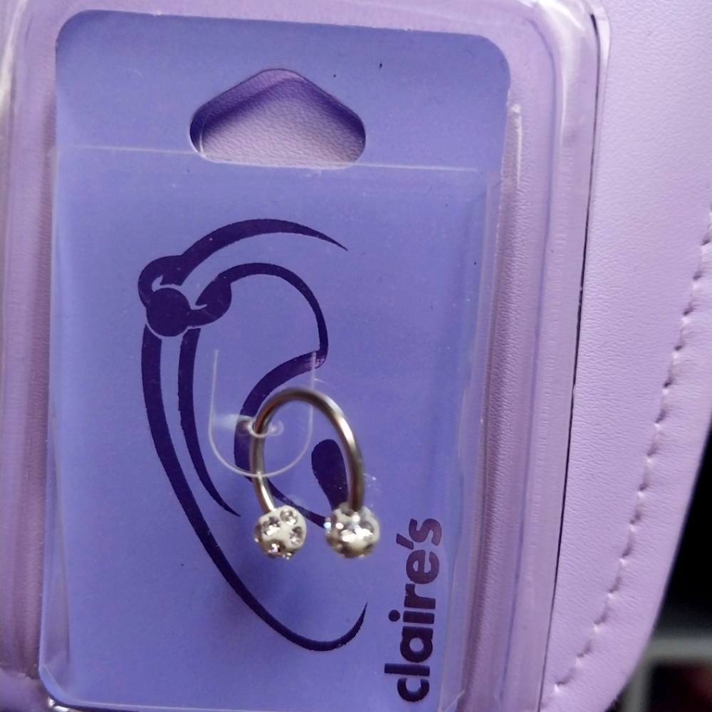 Claire's cartilage hook with ball piercing